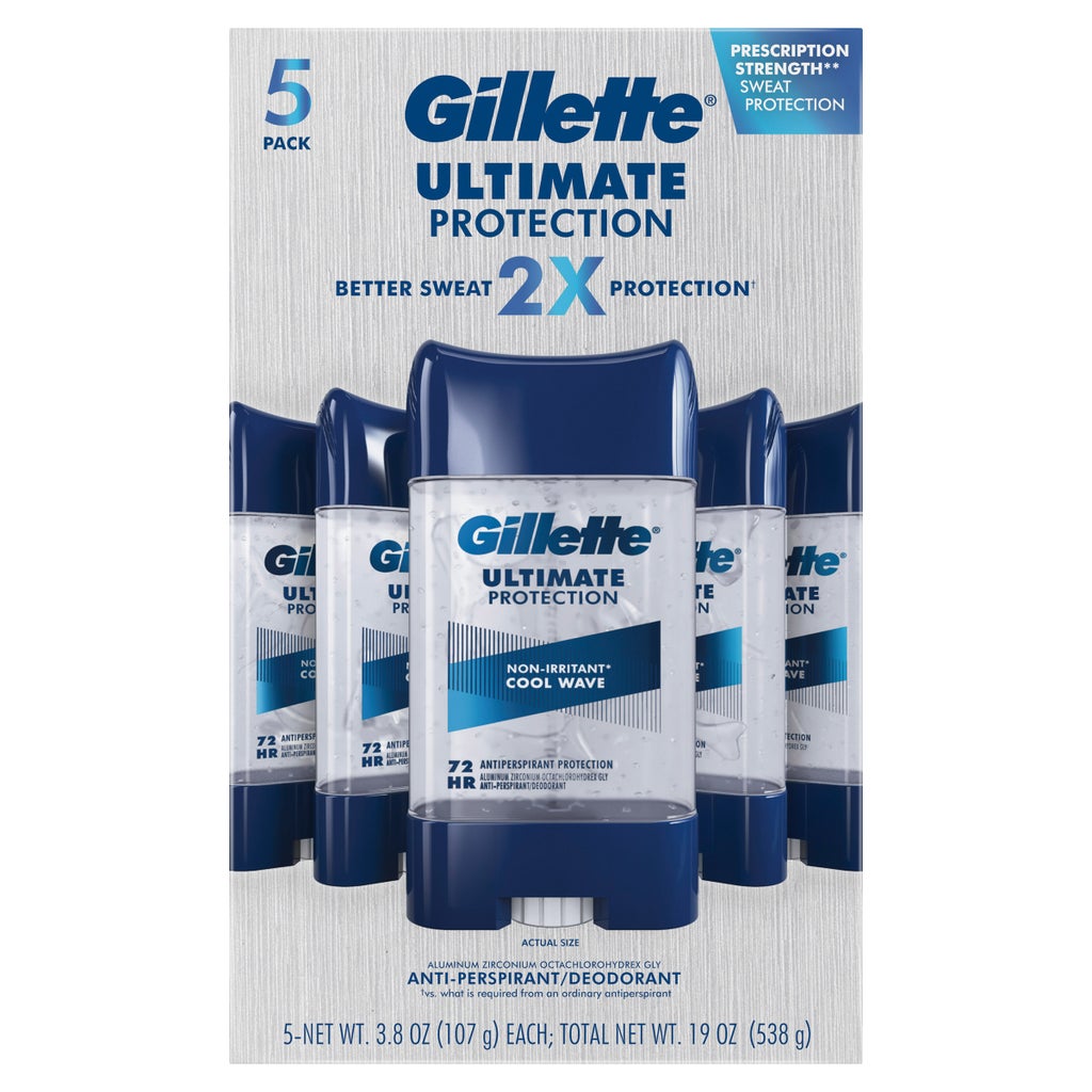 Gillette Ultimate Protection 6-in-1 Antiperspirant, 3.8 oz, 5-pack - product image