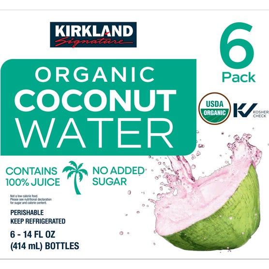 Kirkland Signature Organic Coconut Water, 14 fl oz, 6 ct