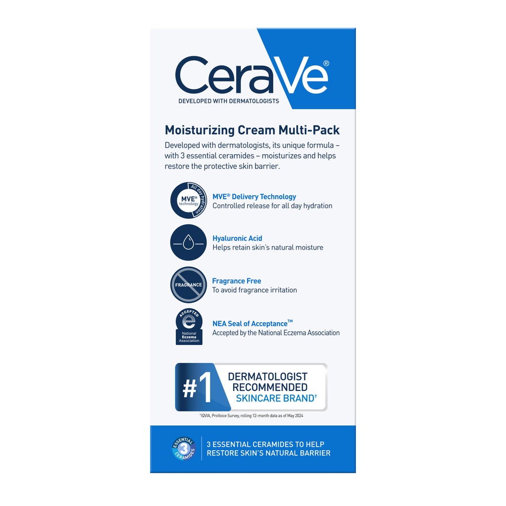 CeraVe Moisturizing Cream Interchangeable Multi-Pack, 16 oz Jar with Pump + 16 oz Jar - product image