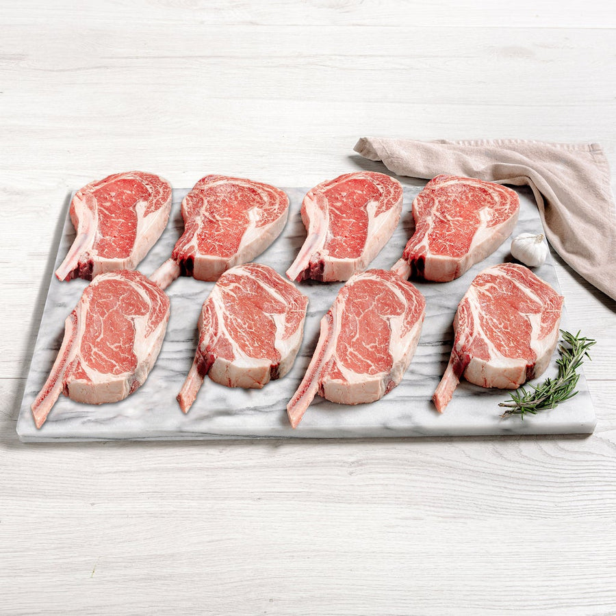 Rastelli’s USDA Choice Black Angus Beef Cowboy Steaks, (8/18 Oz Per Steak), 8 Total Count, 9 Lbs. Total