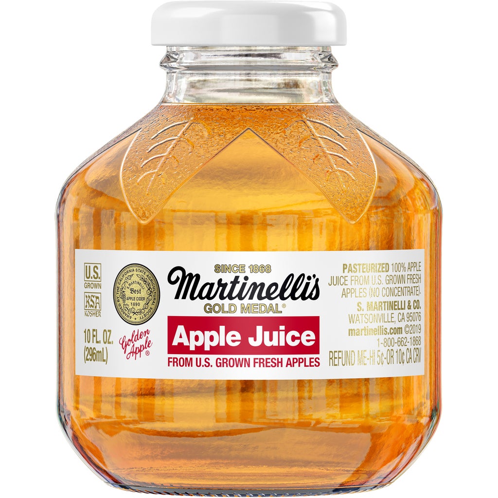 Martinelli's 100% Apple Juice, 10 fl oz Glass Bottle, 24 ct