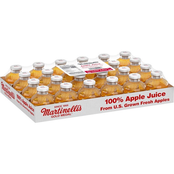 Martinelli's 100% Apple Juice, 10 fl oz Glass Bottle, 24 ct