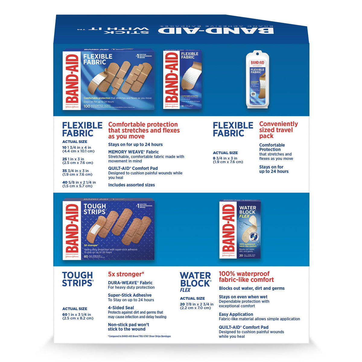 Band-Aid Adhesive Bandages, Assorted, 198 ct - image 2