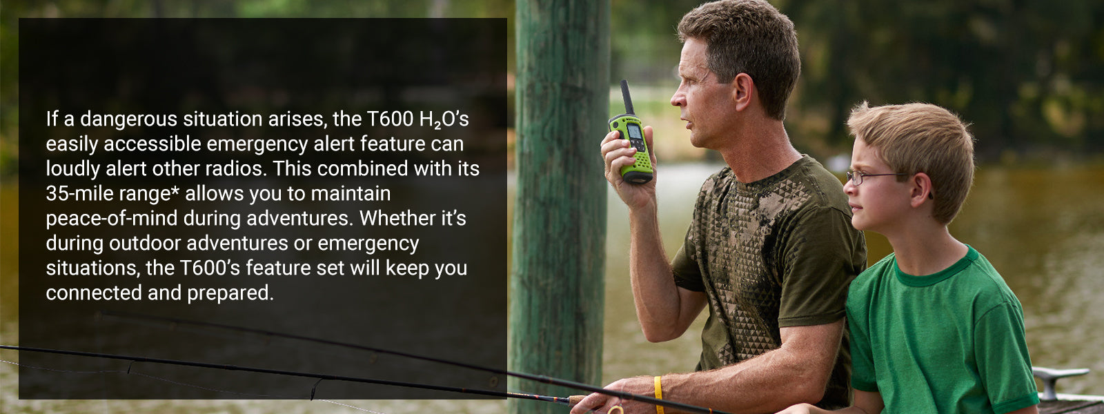 Motorola Solutions T600 35 Miles Waterproof Two-way Radio Green, 2-pack - image 24