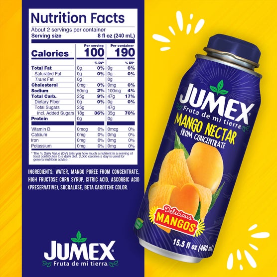 Jumex Nectar, Mango, 15.5 fl oz, 12 ct