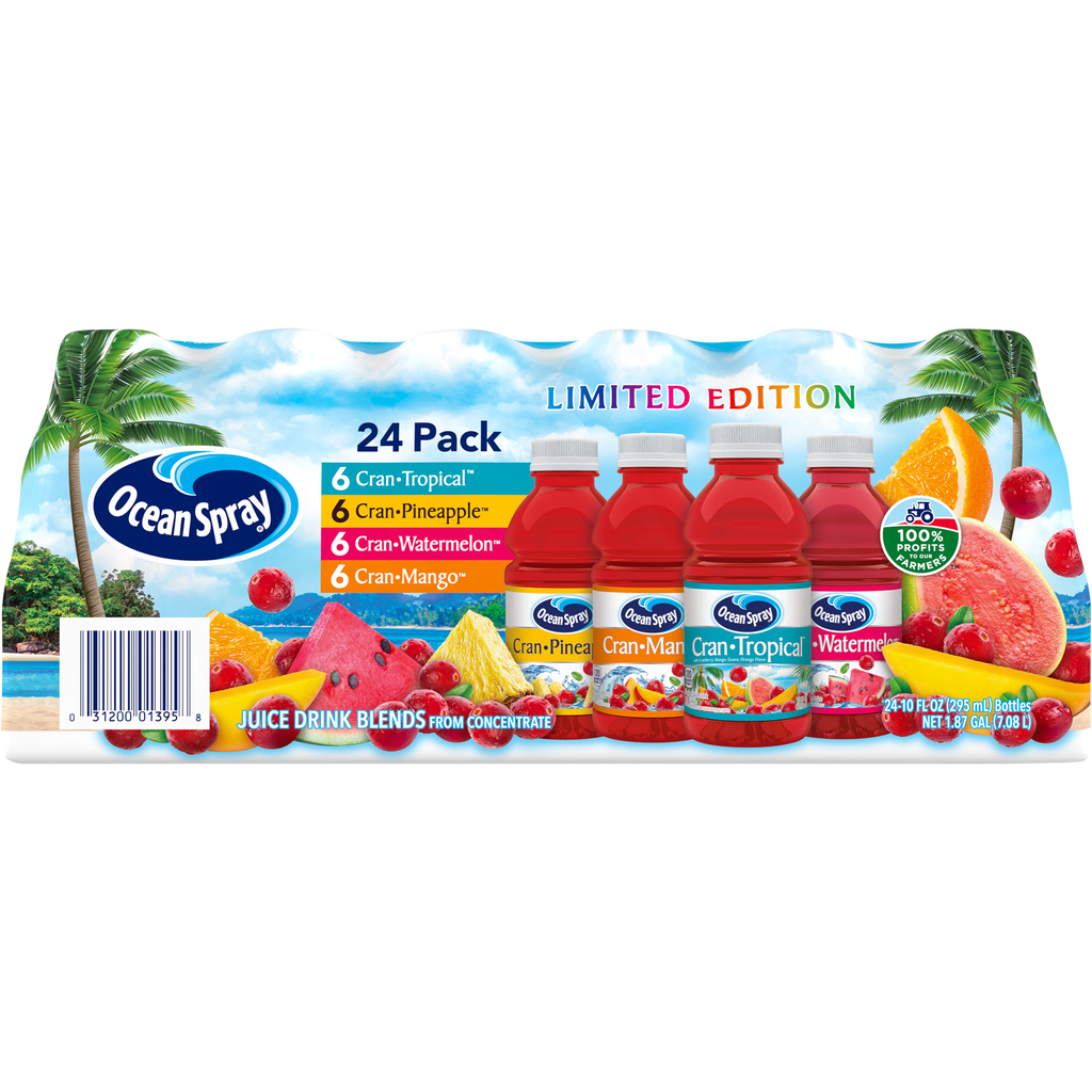 Ocean Spray Cranberry Juice Drink Blend, Variety Pack, 10 fl oz, 24 ct