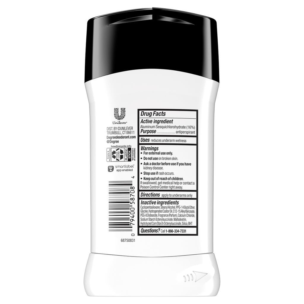 Degree Men UltraClear+ Antiperspirant Deodorant, Black & White, 2.7 oz, 5-pack - product image