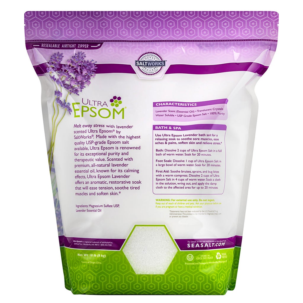 Ultra Epsom Lavender Bath Salts, 18 Pound Bag - product image