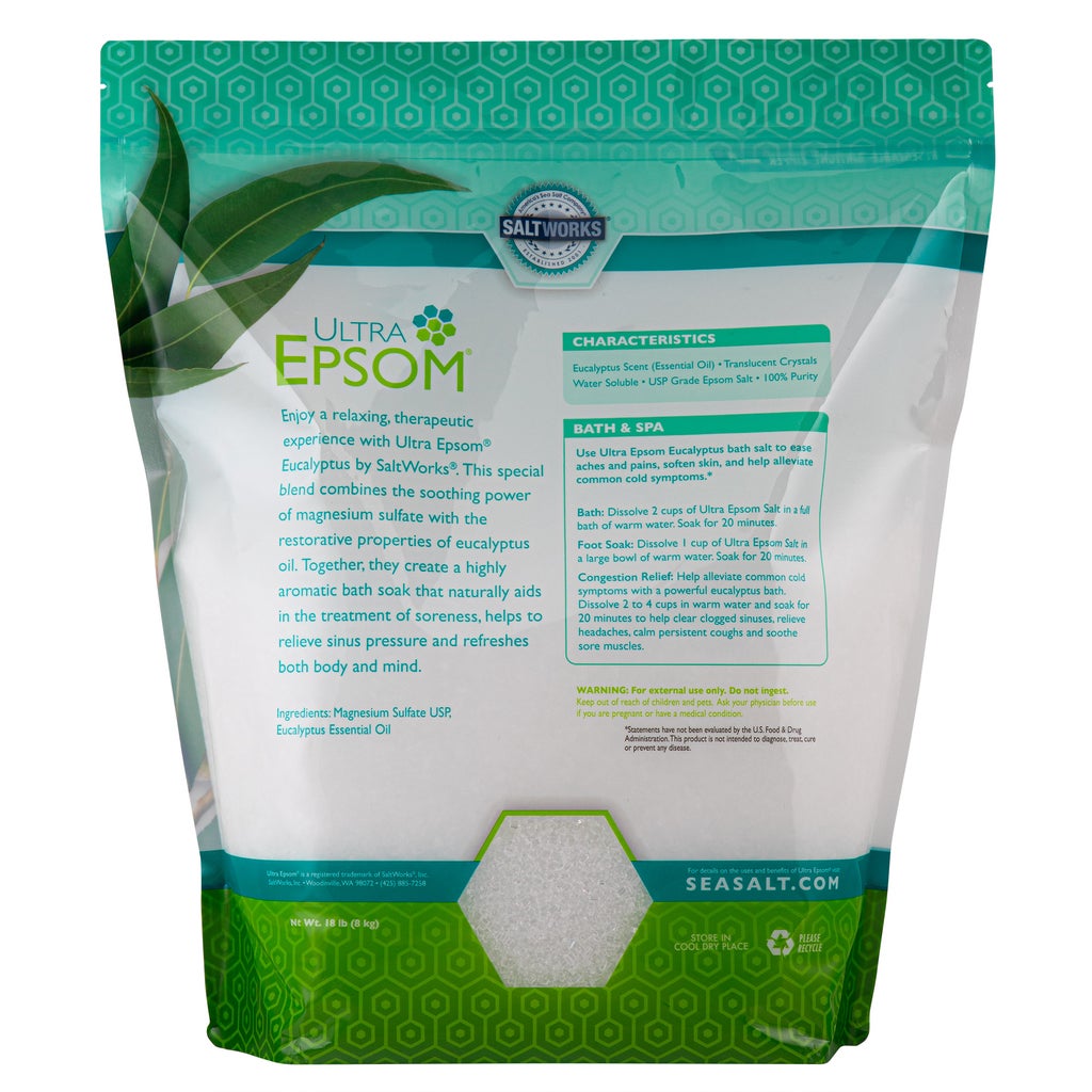 Ultra Epsom Eucalyptus Bath Salts, 18 Pound Bag - product image