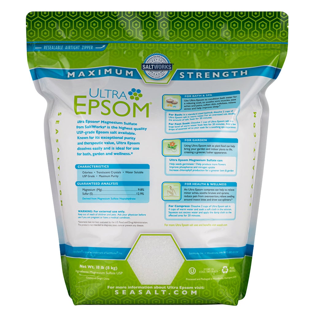 Ultra Epsom Unscented Bath Salt, 18 Pound Bag - product image