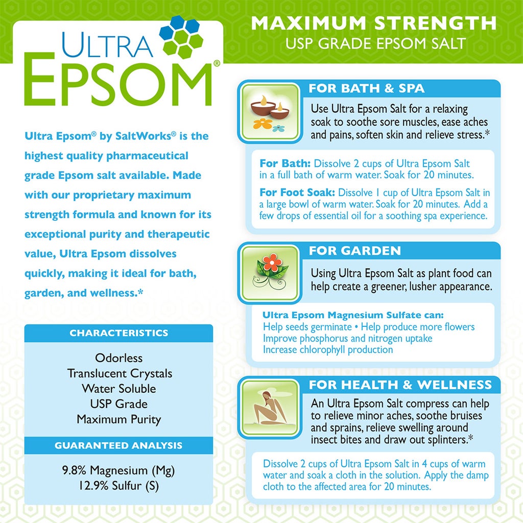 Ultra Epsom Unscented Bath Salt, 18 Pound Bag - product image
