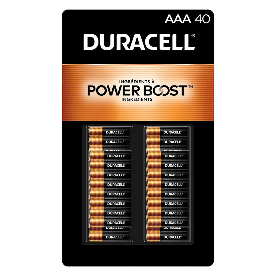 Duracell Coppertop Alkaline AAA Batteries, 40-count