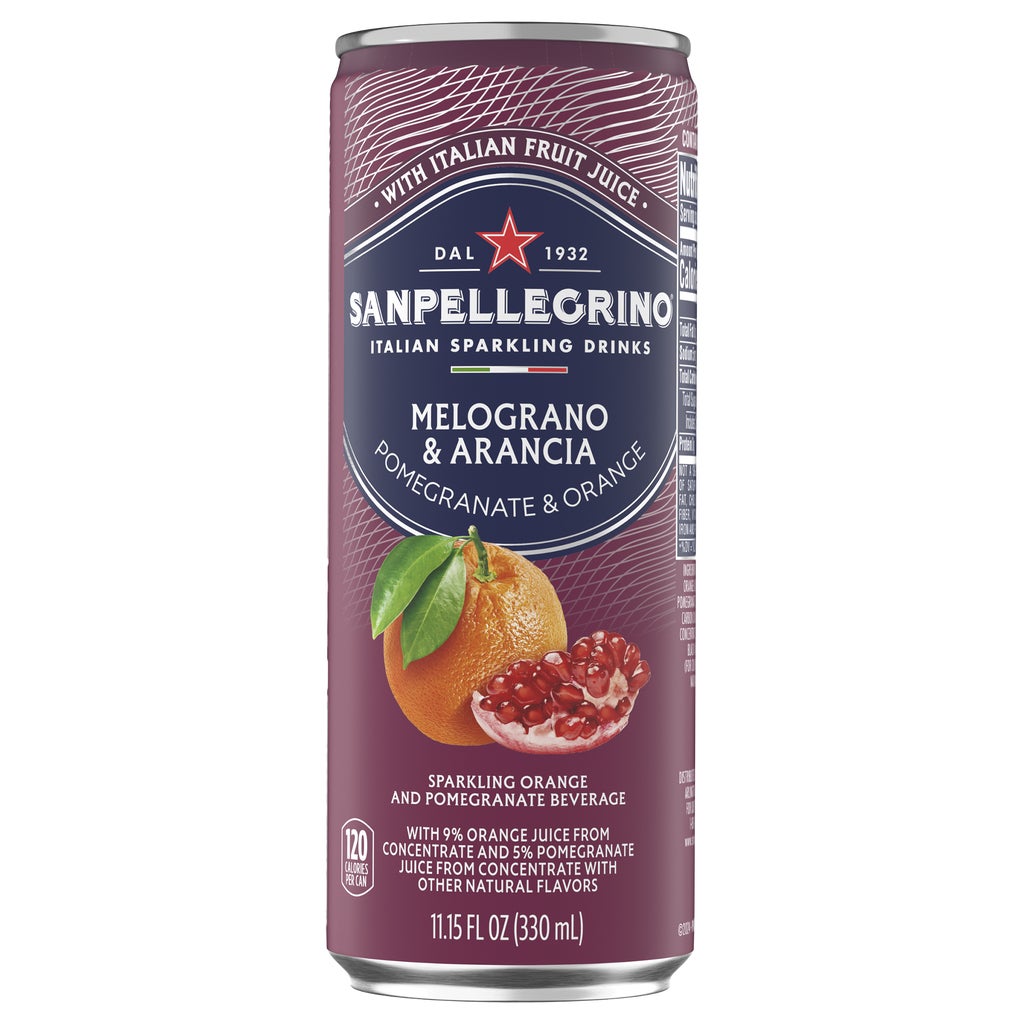 Sanpellegrino Italian Sparkling Drink, Pomegranate and Orange, 11.15 fl oz, 24 ct