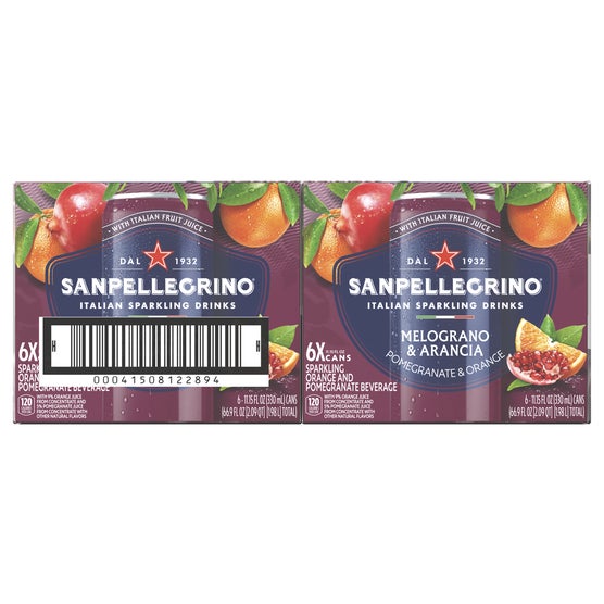 Sanpellegrino Italian Sparkling Drink, Pomegranate and Orange, 11.15 fl oz, 24 ct