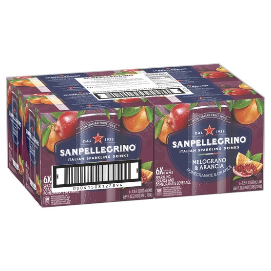 Sanpellegrino Italian Sparkling Drink, Pomegranate and Orange, 11.15 fl oz, 24 ct