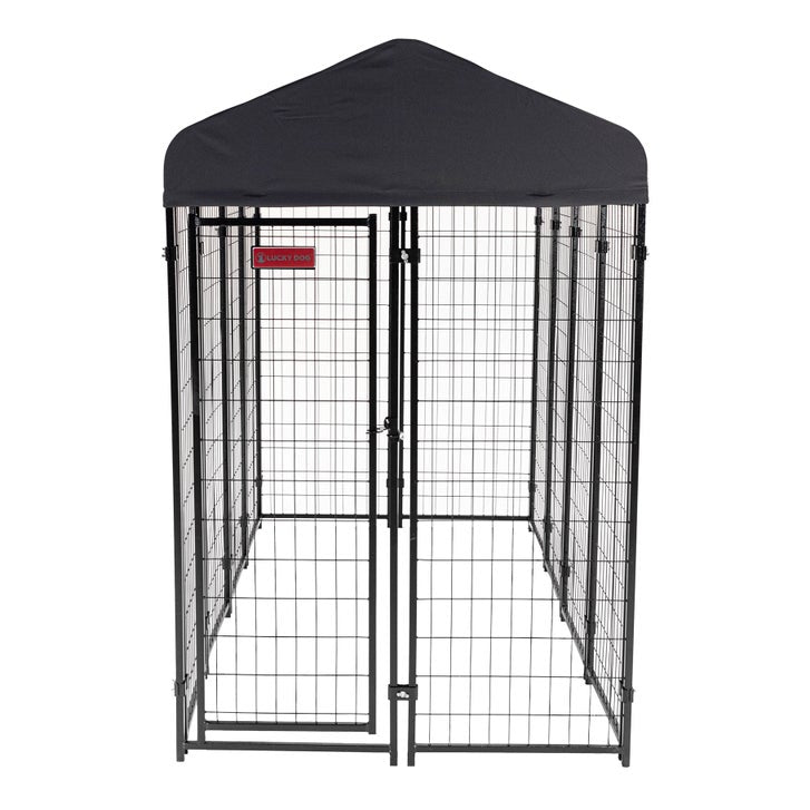 Lucky Dog STAY Series Villa Dog Kennel 4'x8' with Privacy Screen - image 1