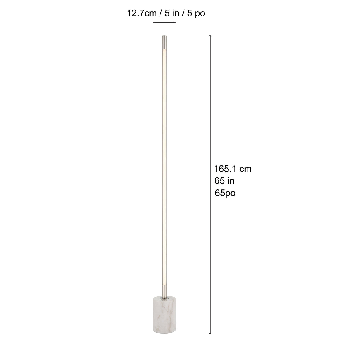 Stellar Marble Base LED Floor Lamp
