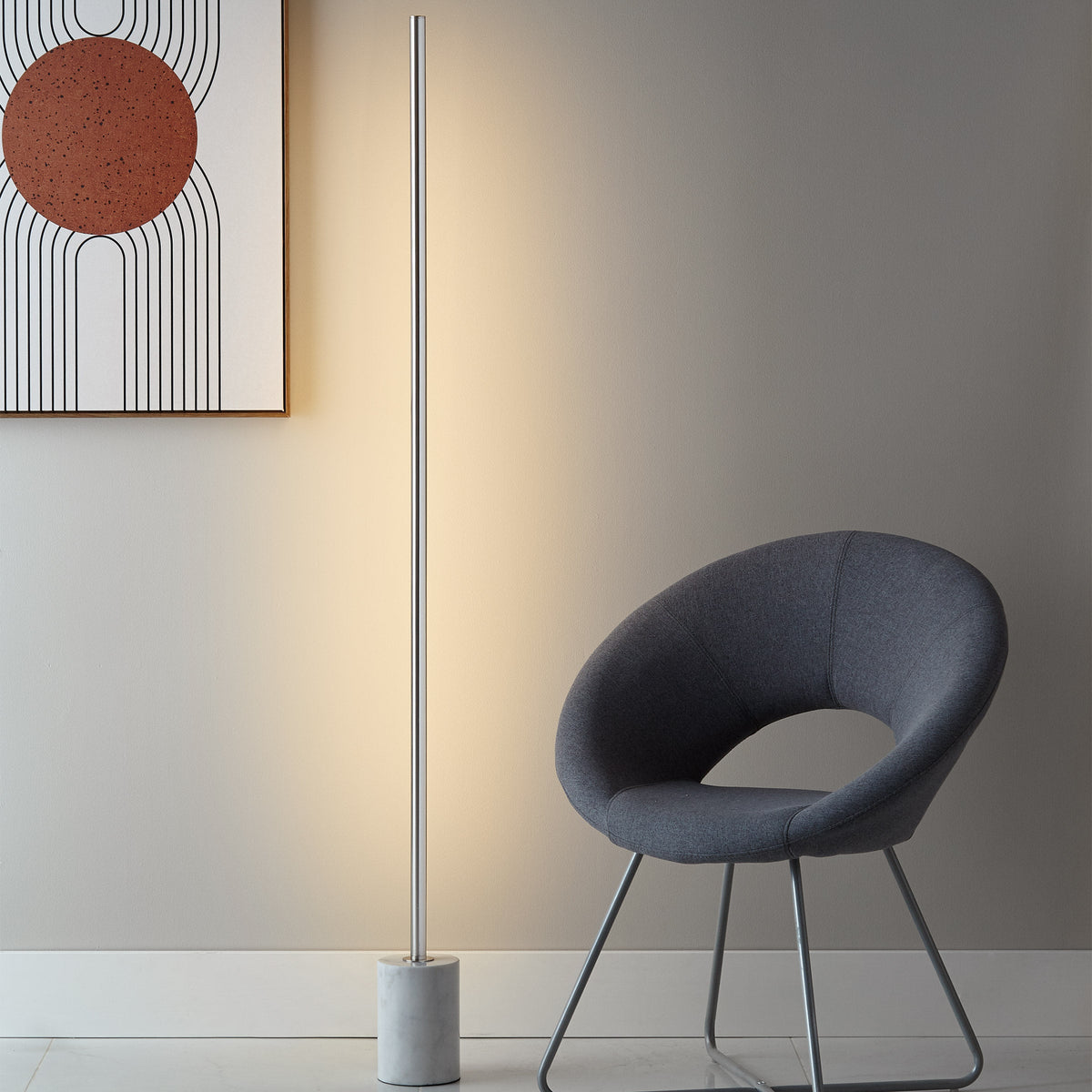 Stellar Marble Base LED Floor Lamp