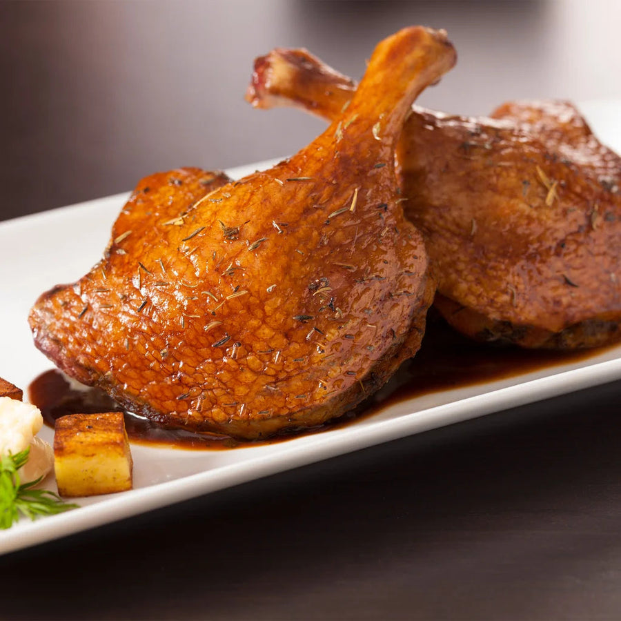 Fully Cooked Confit Duck Legs - (8/1 Lbs. Per Pack), 16 Legs, 8 Total Packs, 8 Lbs. Total