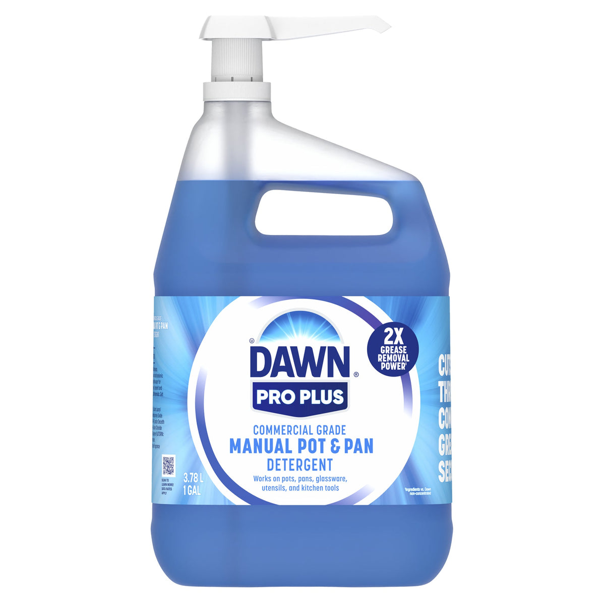 Dawn PRO Plus Commercial Grade Manual Pot and Pan Dish Detergent, Liquid Concentrate, 1 gal