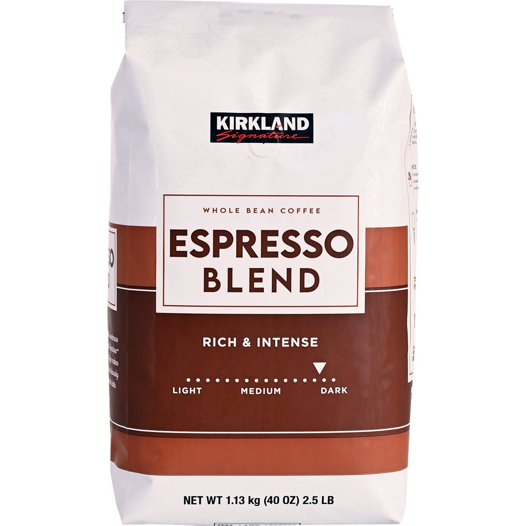 Kirkland Signature Espresso Blend Whole Bean Coffee, Dark Roast, 2.5 lbs
