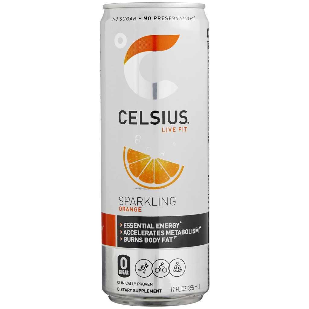 CELSIUS Energy Drink, Sparkling Orange, 12 fl oz, 24 ct