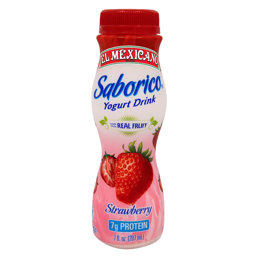 El Mexicano Saborico Yogurt Drink, Strawberry, 7 fl oz, 12 ct