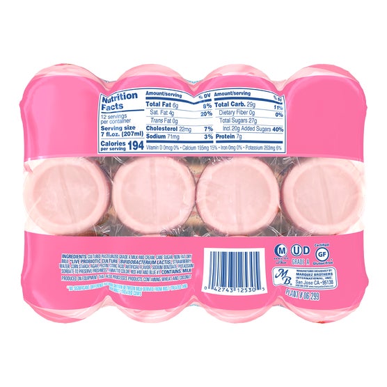 El Mexicano Saborico Yogurt Drink, Strawberry, 7 fl oz, 12 ct