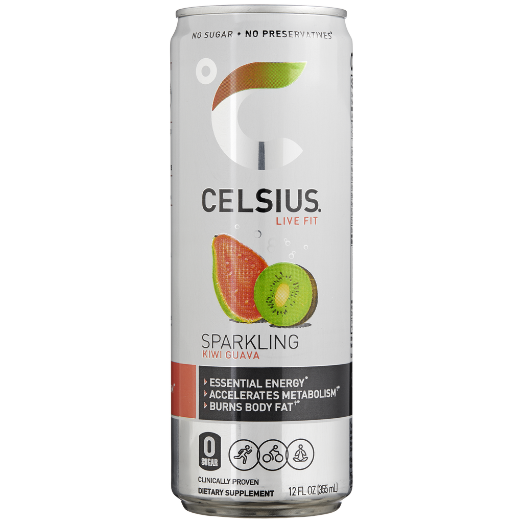 CELSIUS Energy Drink, Sparkling Kiwi Guava, 12 fl oz, 24 ct