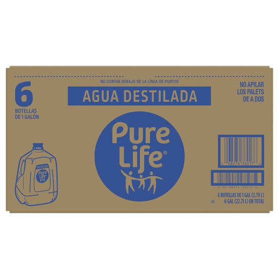 Pure Life Distilled Water, 1 Gallon, 6 ct