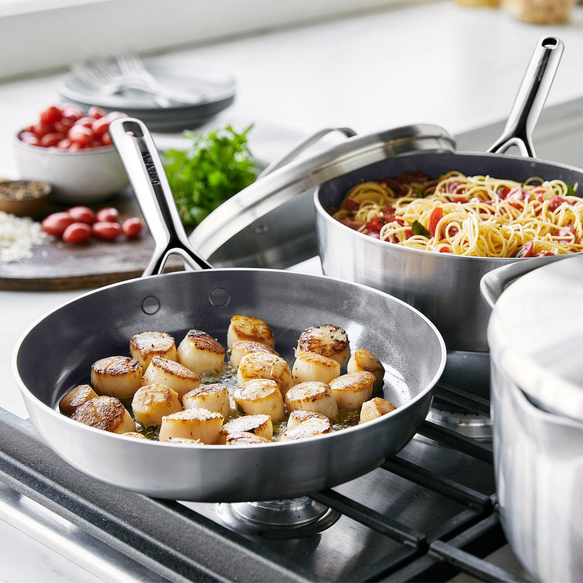 GreenPan GP5 Ceramic Non-Stick Stainless Steel 10-piece Cookware Set