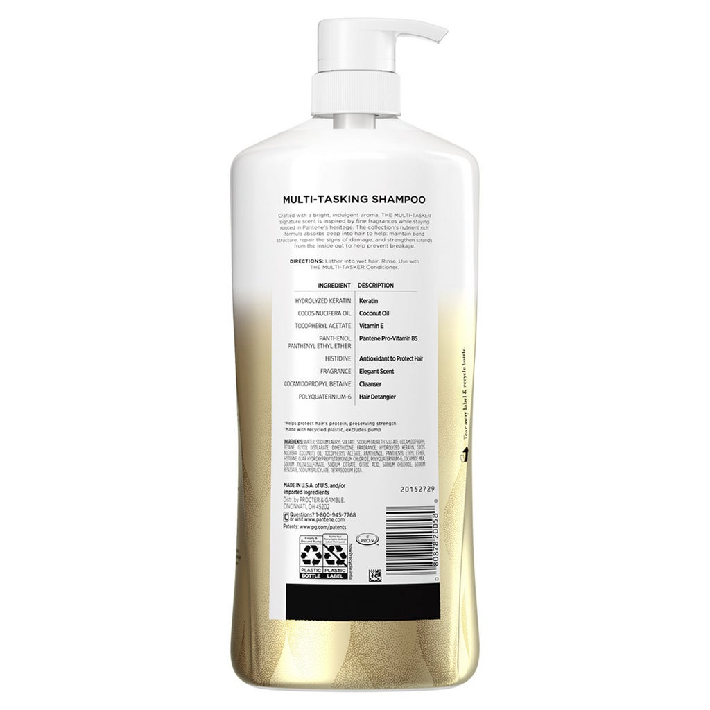 Pantene Multi-Tasker 10 Shampoo, 38.2 fl oz - product image