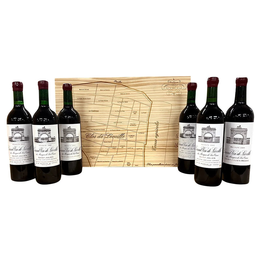 Leoville Las Cases "Collection Miroir" Vertical Set 1982, 1990, 1996, 2000, 2005, 2009, 6 Pack, 750ml CA ONLY (PRE-SALE)
