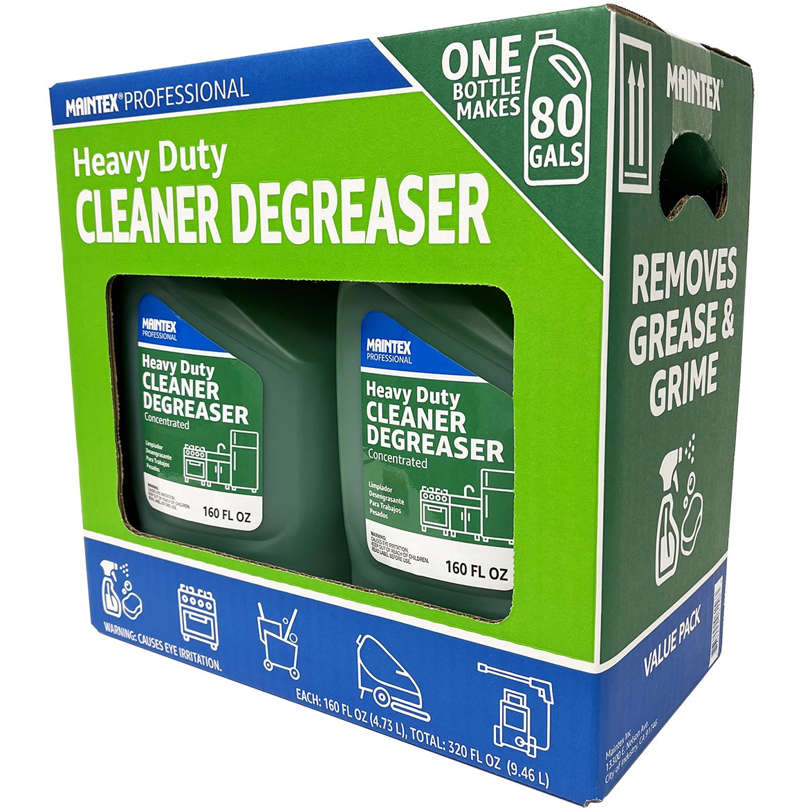 Maintex Professional Cleaner Degreaser, Heavy Duty, Concentrated, 160 fl oz, 2 ct - image 2