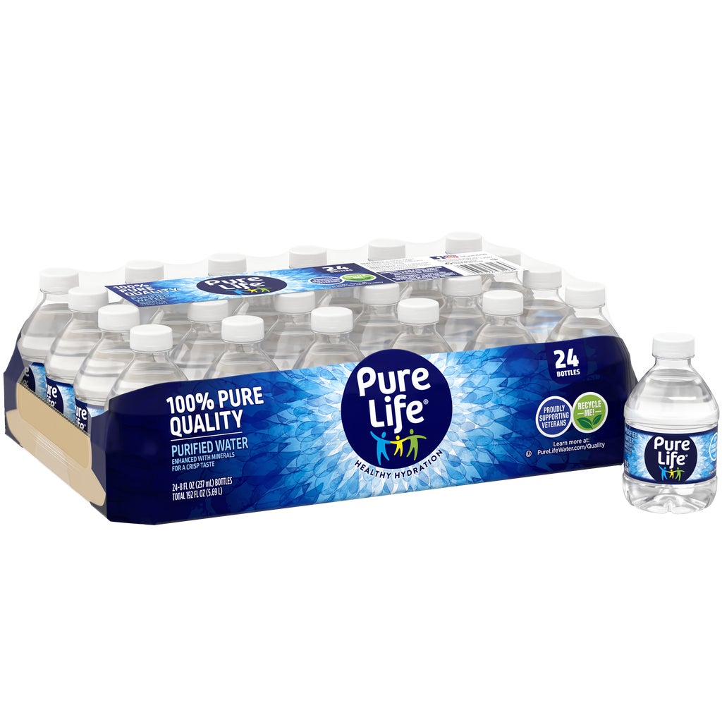 Pure Life Purified Water, 8 fl oz, 24 ct