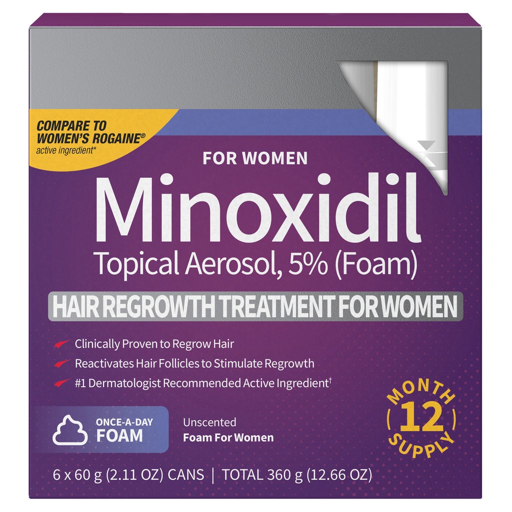 Women's Minoxidil by Perrigo Hair Regrowth Treatment 2.11 fl oz, 6-pack - product image