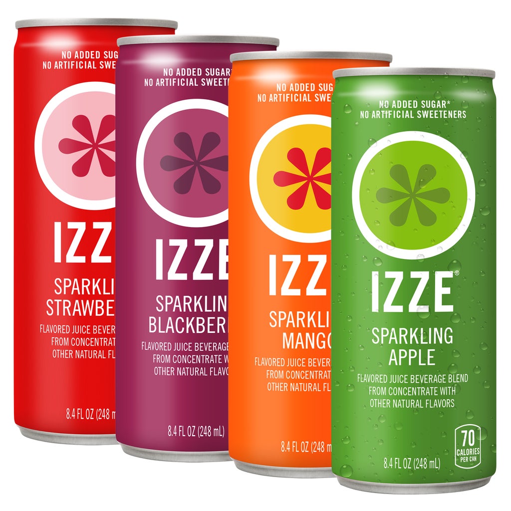 IZZE Sparkling Juice Beverage, Variety Pack, 8.4 fl oz, 24 ct