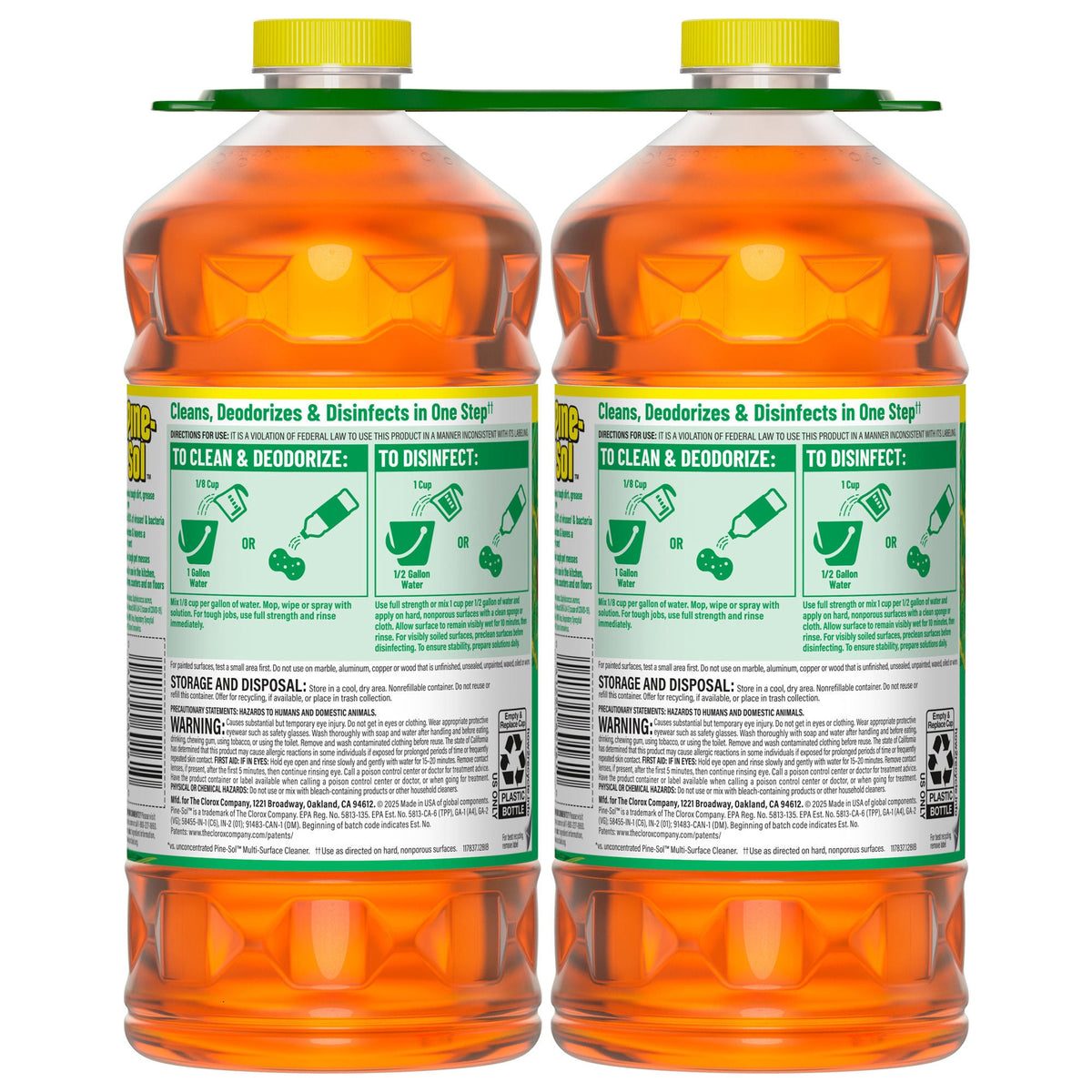 Pine-Sol Multi-Surface Cleaner, 2X Concentrated, Original, 60 fl oz, 2 ct - image 2