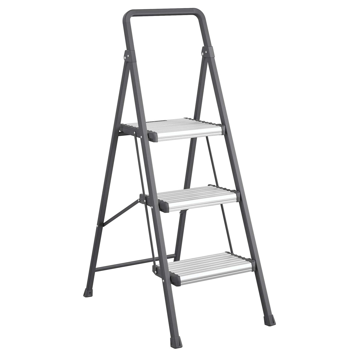 COSCO Modern 3 Step Stool, Gray