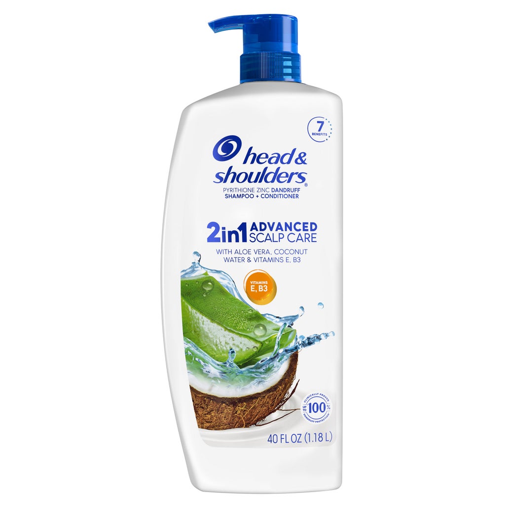 Head & Shoulders 2-in-1 Dandruff Shampoo and Conditioner Advanced Scalp Care with Aloe Vera, Coconut Water & Vitamins, 40 fl oz - product image