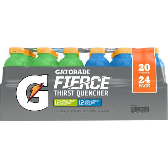 Gatorade Fierce Thirst Quencher, Variety Pack, 20 fl oz, 24 ct