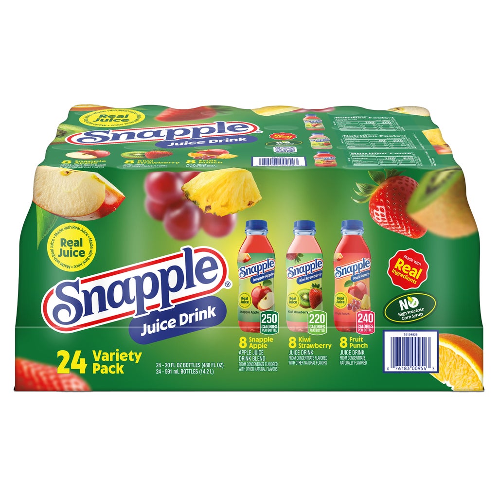 Snapple Juice Drink, All Natural, Variety Pack, 20 fl oz, 24 ct