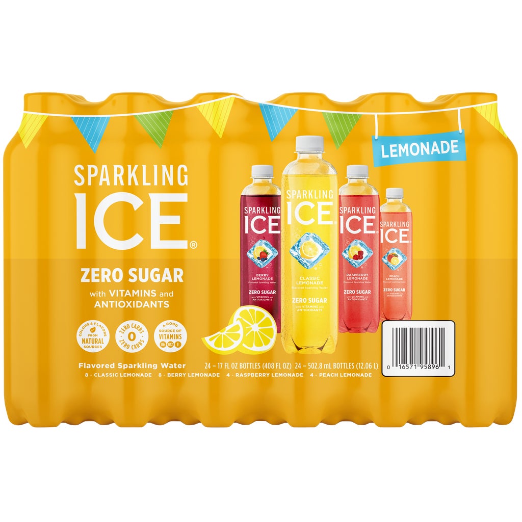 Sparkling ICE Zero Sugar Sparkling Water, Lemon Lovers Variety Pack, 17 fl oz, 24 ct