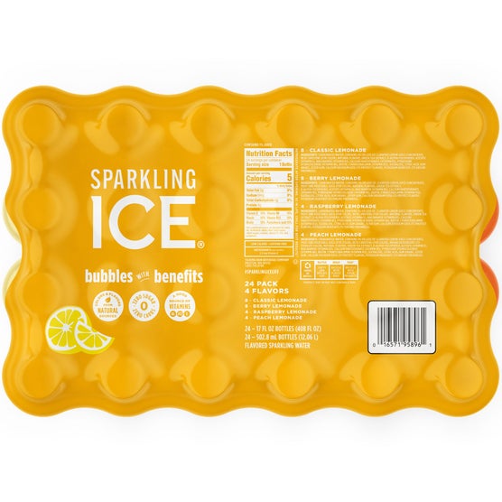 Sparkling ICE Zero Sugar Sparkling Water, Lemon Lovers Variety Pack, 17 fl oz, 24 ct