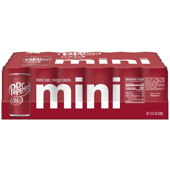 Dr Pepper Mini Cans, 7.5 fl oz, 30 ct