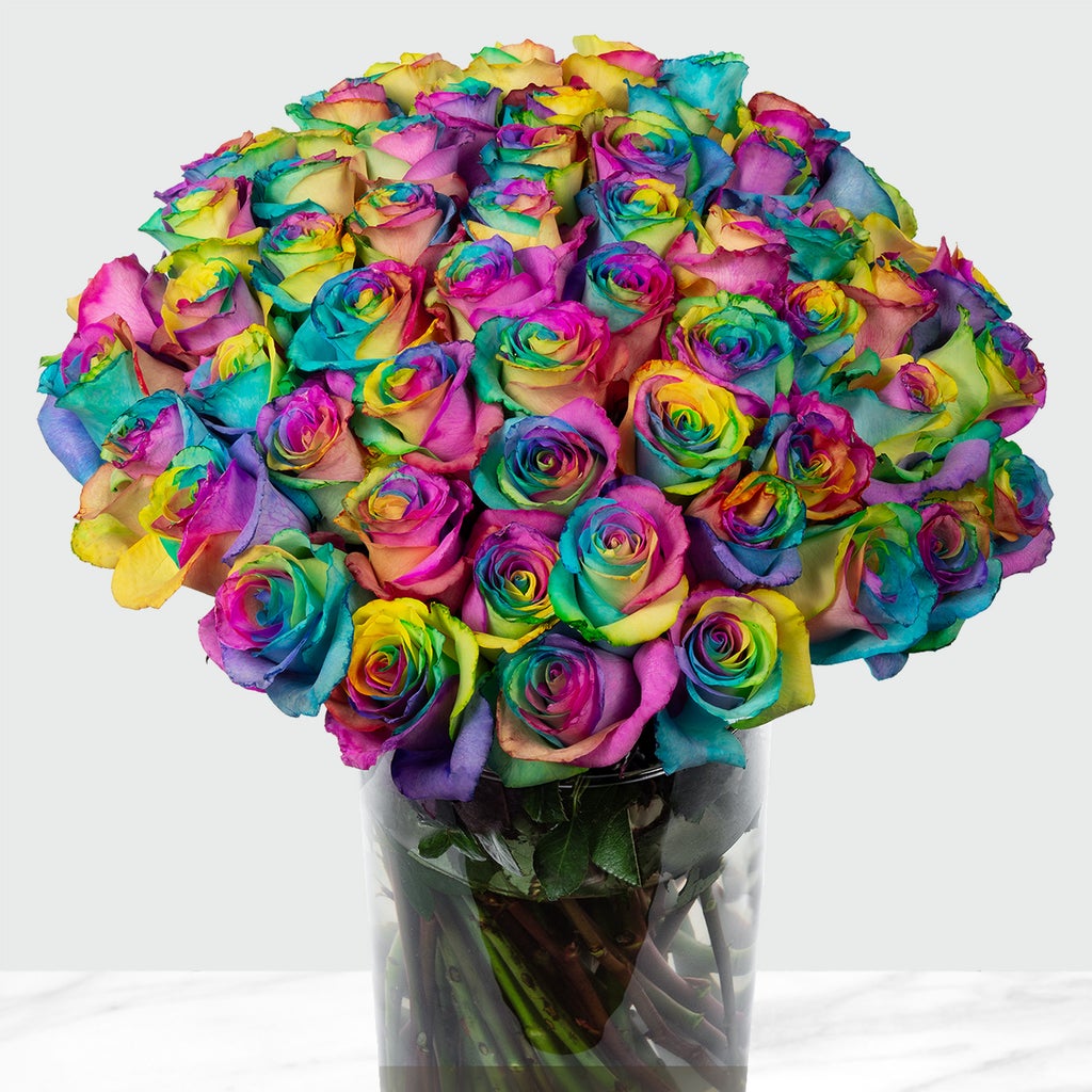 50-stem Rainbow Roses