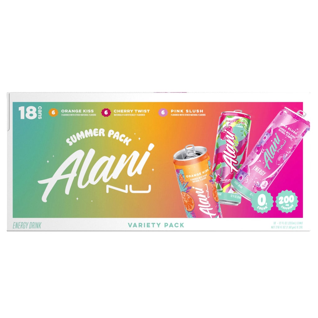 Alani Nu Energy Drink, Summer Pack, 12 oz, 18 ct