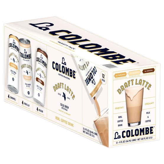 La Colombe Draft Latte Cold Brew with Whole Milk, Variety Pack, 9 fl oz, 12 ct