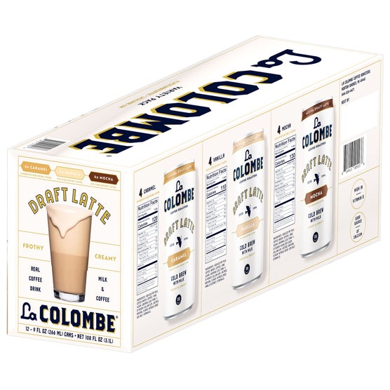 La Colombe Draft Latte Cold Brew with Whole Milk, Variety Pack, 9 fl oz, 12 ct