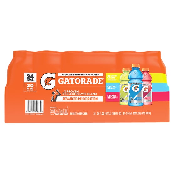 Gatorade Thirst Quencher, Variety Pack, 20 fl oz, 24 ct